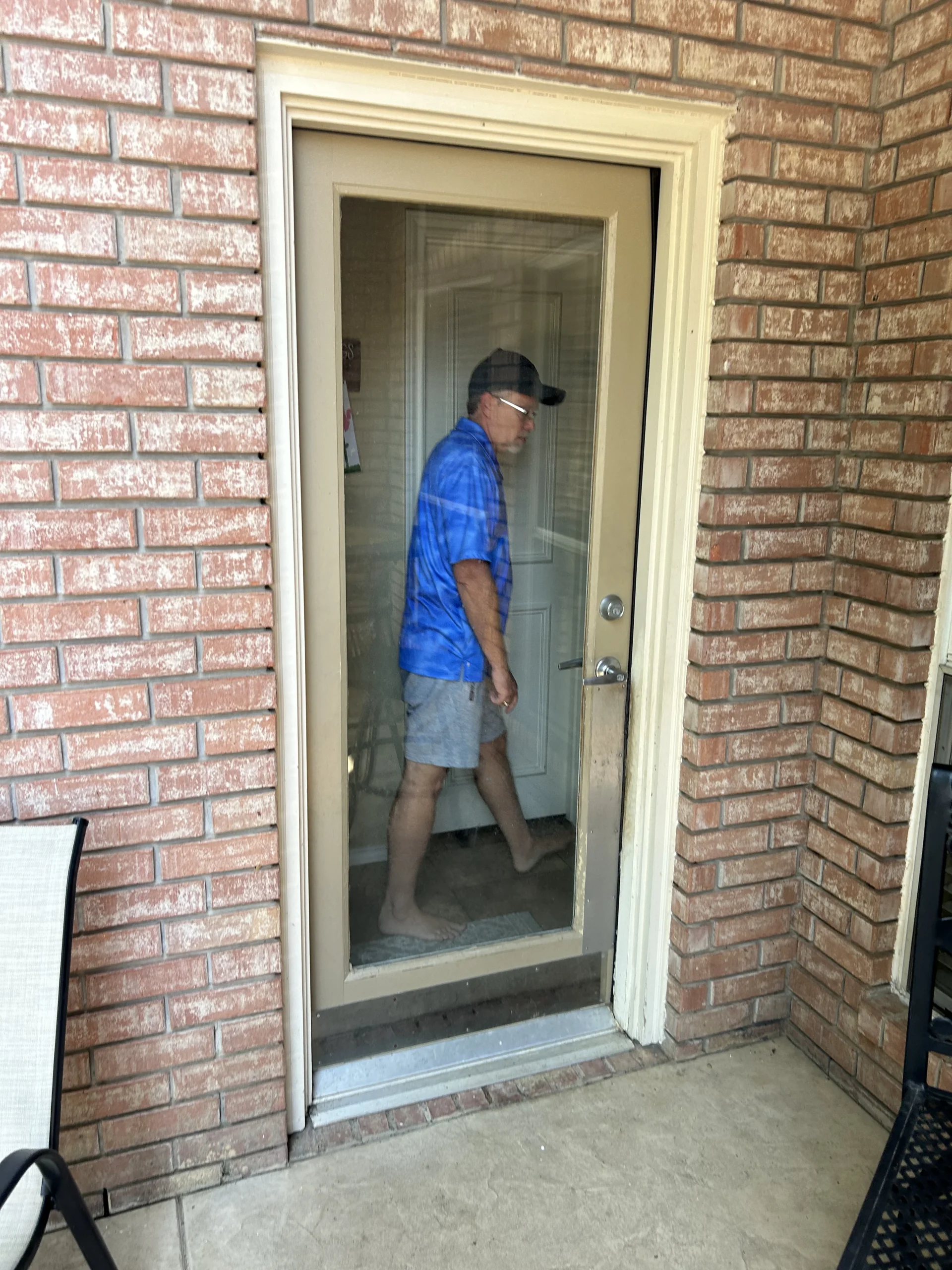 Bill Blankenship crew member arriving on a job